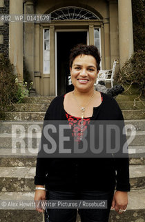 Jackie Kay photographed in front of Harmony House at the Borders Book Festival 2009..Copyright©Alex Hewitt/Writer Pictures/Rosebud2