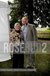 Alistair Moffat and Shirley Williams backstage at the Borders Book Festival 2010..The festival runs from Thursday 17th June to Sunday 20th June.for further info please go to the website at www.bordersbookfestival.org or contact Nicky Stonehill on 07740 681 560 or nicky@stonehillsalt.co.uk..Copyright©Alex Hewitt/Writer Pictures/Rosebud2