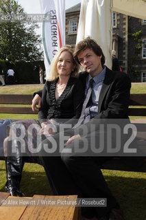 Sarah Gabriel and husband at the Borders Book Festival 2010..The festival runs from Thursday 17th June to Sunday 20th June.for further info please go to the website at www.bordersbookfestival.org or contact Nicky Stonehill on 07740 681 560 or nicky@stonehillsalt.co.uk..Copyright©Alex Hewitt/Writer Pictures/Rosebud2