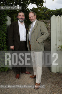 John Mitchinson and John Llloyd before their event at the Borders Book Festival 2010..The festival runs from Thursday 17th June to Sunday 20th June.for further info please go to the website at www.bordersbookfestival.org or contact Nicky Stonehill on 07740 681 560 or nicky@stonehillsalt.co.uk..Copyright©Alex Hewitt/Writer Pictures/Rosebud2