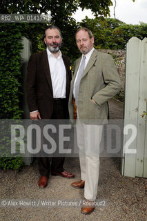 John Mitchinson and John Llloyd before their event at the Borders Book Festival 2010..The festival runs from Thursday 17th June to Sunday 20th June.for further info please go to the website at www.bordersbookfestival.org or contact Nicky Stonehill on 07740 681 560 or nicky@stonehillsalt.co.uk..Copyright©Alex Hewitt/Writer Pictures/Rosebud2