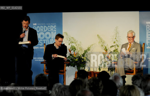 Lord Douglas Hurd with Edward Young at the Borders Book Festival 2010..The festival runs from Thursday 17th June to Sunday 20th June.for further info please go to the website at www.bordersbookfestival.org or contact Nicky Stonehill on 07740 681 560 or nicky@stonehillsalt.co.uk..Copyright©Alex Hewitt/Writer Pictures/Rosebud2