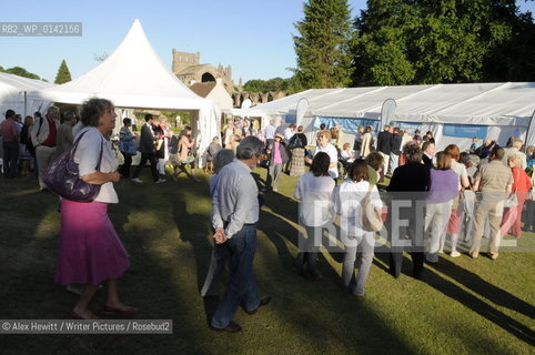 Members of the public queue for an event at the Borders Book Festival 2010..The festival runs from Thursday 17th June to Sunday 20th June.for further info please go to the website at www.bordersbookfestival.org or contact Nicky Stonehill on 07740 681 560 or nicky@stonehillsalt.co.uk..Copyright©Alex Hewitt/Writer Pictures/Rosebud2