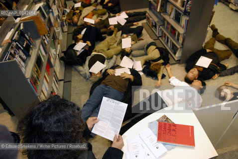 Image ID: .Dying Happening Mille Feuiles.Brussels Bookfair March 2007 ..Copyright©Edouard Smekens/Writer Pictures/Rosebud2