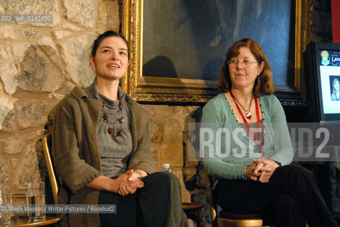 Elen Caldecott and Linda Newbery, British writers, at the 2nd annual Lennoxlove Book Festival at Lennoxlove House, Haddington, Scotland, November 20, 2010...Copyright©Sheila Masson/Writer Pictures/Rosebud2
