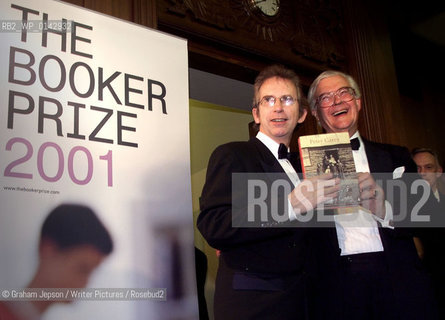 Peter Carey - THE WINNER OF THE BOOKER PRIZE 2001 POSES FOR PHOTOGRAPHERS AT THE LONDON GUILDHALL  ..©Graham Jepson/Writer Pictures/Rosebud2