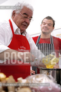 Antonio Carluccio at a marathon celebrity cook-in for BBC Children in Need at the Cookery School, central London, November 21 2003. ..copyright©Rogan Macdonald/Writer Pictures/Rosebud2