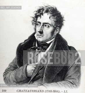 French Writer Chateaubriand (1768-1848)..Copyright©NMG/Writer Pictures/Rosebud2