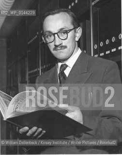 Dr Alex Comfort Pictured here at the Kinsey institute at Indiana University in 1957..Copyright©William Dellenback/Kinsey Institute/Writer Pictures/Rosebud2