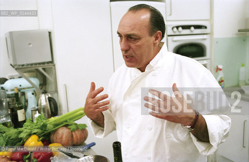Gennaro Contaldo of Passione talks at a celebrity cookathon for BBC Children in Need, Friday November 19 2004.  ..©Rogan MacDonald/Writer Pictures/Rosebud2