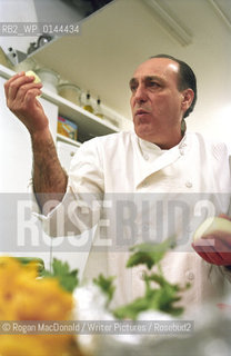 Gennaro Contaldo of Passione talks at a celebrity cookathon for BBC Children in Need, Friday November 19 2004.  ..©Rogan MacDonald/Writer Pictures/Rosebud2