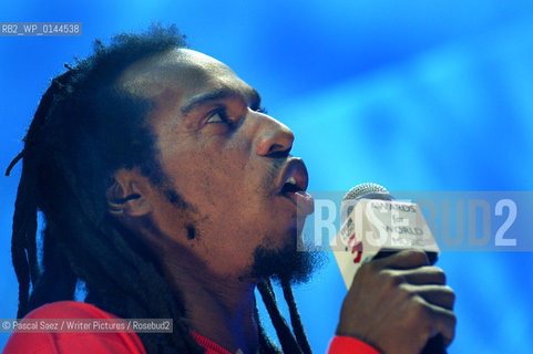 British rastafarian poet and writer Benjamin Zephaniah MCing at the Radio 3 World music Awards held at the Usher Hall in Edinburgh on 9 March 2004..Copyright©Pascal Saez/Writer Pictures/Rosebud2