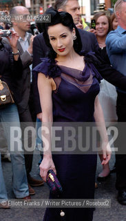 Dita Von Teese at Harrods, London for a booksigning...copyright©Elliott Franks/Writer Pictures/Rosebud2