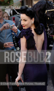 Dita Von Teese at Harrods, London for a booksigning...copyright©Elliott Franks/Writer Pictures/Rosebud2