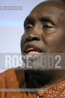 Kenyan writer Ngugi wa Thiongo, author of Wizard of the Crow, at the Edinburgh International Book Festival...Copyright©Pascal Saez/Writer Pictures/Rosebud2