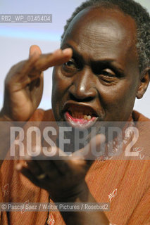 Kenyan writer Ngugi wa Thiongo, author of Wizard of the Crow, at the Edinburgh International Book Festival...Copyright©Pascal Saez/Writer Pictures/Rosebud2