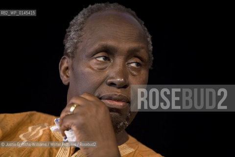 The great  Kenyan author Ngugi Wa Thiongo appears at the Guardian Hay Festival...copyright©Justin Griffiths-Williams/Writer Pictures/Rosebud2