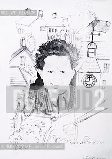Dylan Marlais Thomas (1914-53).Welsh poet and author.Sketches by Bonny Bullock.Copyright©NMG/Writer Pictures/Rosebud2