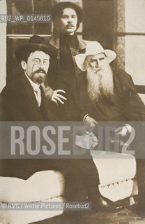 Anton Chekov, Maxim Gorky (standing and Leo Tolstoy (with beard) ..Copyright©NMG/Writer Pictures/Rosebud2