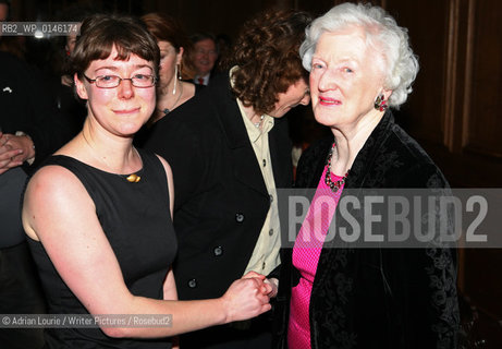 Mrs. TS Eliot presents to Jen Hadfield, winner of the TS Eliot Prize for Poetry, present in London 120109..copyright©Adrian Lourie/Writer Pictures/Rosebud2