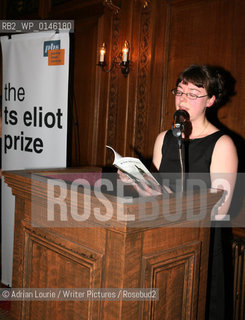Jen Hadfield, winner of the TS Eliot Prize for Poetry, present in London 120109..copyright©Adrian Lourie/Writer Pictures/Rosebud2