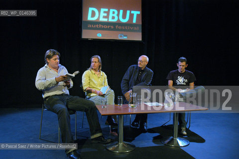 L to R: authors James Scudamore, Alice Greenway, Chairman Richard Holloway, author John Bennett                                                                ..The Debut Author festival at the Traverse theatre in Edinburgh...Copyright©Pascal Saez/Writer Pictures/Rosebud2
