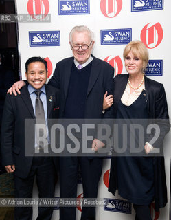 Richard Ingrams with Joanna Lumley and a representative of The Ghurkas, at The Oldie Awards at Simpsons on The Strand ..copyright©Adrian Lourie/Writer Pictures/Rosebud2