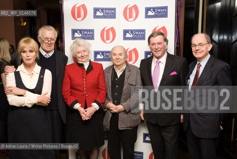 Winners of The Oldie Awards 2010, Joanna Lumley, Lady Caroline Cranbrook, Quentin Blake, Terry Wogan and Chris Mullin, pictured with Richard Ingrams, at The Oldie Awards, Simpsons on The Strand . .copyright©Adrian Lourie/Writer Pictures/Rosebud2