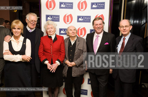 Winners of The Oldie Awards 2010, Joanna Lumley, Lady Caroline Cranbrook, Quentin Blake, Terry Wogan and Chris Mullin, pictured with Richard Ingrams, at The Oldie Awards, Simpsons on The Strand  ..copyright©Adrian Lourie/Writer Pictures/Rosebud2