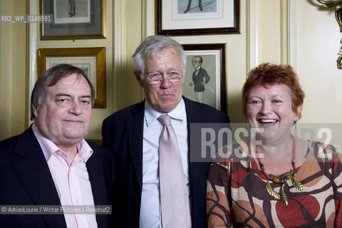 John Prescott, MP, Janie Hampton, author and Richard Ingrams,  attending The Oldie Literary Lunch, August 2008 ..copyright©AdrianLourie/Writer Pictures/Rosebud2