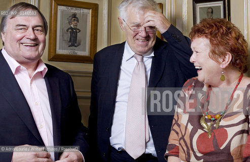 John Prescott, MP, Janie Hampton, author and Richard Ingrams,  attending The Oldie Literary Lunch, August 2008 ..copyright©AdrianLourie/Writer Pictures/Rosebud2