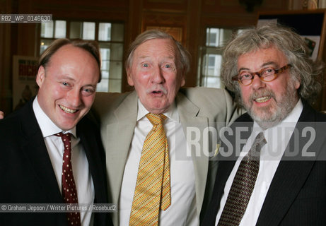 The Oldie Literary Lunch at Simpsons on the Strand, London.  Pic shows l-r: Andrew Roberts historian, Leslie Philips and Felix Dennis..copyright©Graham Jepson/Writer Pictures/Rosebud2