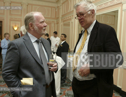 Author and actor John Fraser (L) with Richard Ingrams during the Oldie literary lunch at Simpsons on the©Writer Pictures/Rosebud2