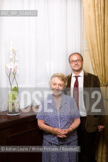 Sinclair McKay, writer of  The Secret Life of Bletchley Park: The History of the Wartime Codebreaking Centre by the Men and Women Who Were There attends The Oldie Literary Lunch at Simpsons on The Strand. Pictured with Jean Valentine, one of the original codebreakers..copyright©Adrian Lourie/Writer Pictures/Rosebud2