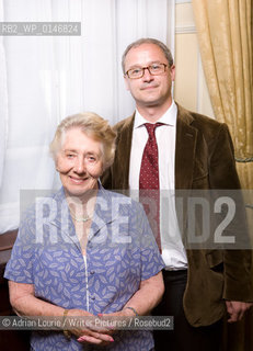Sinclair McKay, writer of  The Secret Life of Bletchley Park: The History of the Wartime Codebreaking Centre by the Men and Women Who Were There attends The Oldie Literary Lunch at Simpsons on The Strand. Pictured with Jean Valentine, one of the original codebreakers..copyright©Adrian Lourie/Writer Pictures/Rosebud2