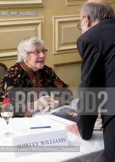 Shirley Williams, politician and academic. attends The Oldie Literary Lunch at Simpsons on the Strand, Central London..copyright©Adrian Lourie/Writer Pictures/Rosebud2