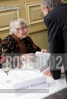 Shirley Williams, politician and academic. attends The Oldie Literary Lunch at Simpsons on the Strand, Central London..copyright©Adrian Lourie/Writer Pictures/Rosebud2
