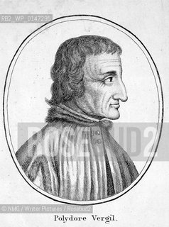 Polydore Vergil (1470-1955).Italian historian.copyright©NMG/Writer Pictures/Rosebud2
