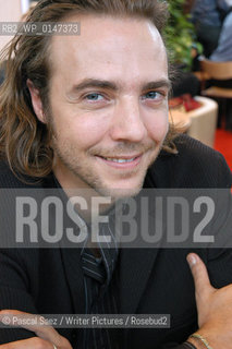 Writer Guillaume Vigneault at the Salon du Livre (Book Fair) in Paris, March 2006....Copyright©Pascal Saez/Writer Pictures/Rosebud2
