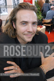 Writer Guillaume Vigneault at the Salon du Livre (Book Fair) in Paris, March 2006....Copyright©Pascal Saez/Writer Pictures/Rosebud2