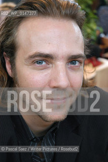 Writer Guillaume Vigneault at the Salon du Livre (Book Fair) in Paris, March 2006....Copyright©Pascal Saez/Writer Pictures/Rosebud2