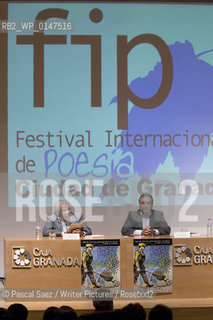St Lucian poet and playwright Derek Walcott at the 7th FIP (Festival Internacional de Poesia/International Poetry Festival). Walcott received the Nobel prize for literature in 1992... Copyright©Pascal Saez/Writer Pictures/Rosebud2