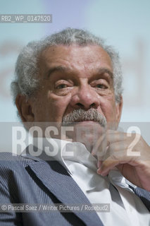 St Lucian poet and playwright Derek Walcott at the 7th FIP (Festival Internacional de Poesia/International Poetry Festival). Walcott received the Nobel prize for literature in 1992... Copyright©Pascal Saez/Writer Pictures/Rosebud2
