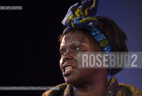 Maathai Wangar, Kenyan Nobel Peace Laureate and founder of the African development Green Belt Movement pictured at the Guardian Hay Festival. ..copyright©Justin Griffiths-Williams/Writer Pictures/Rosebud2