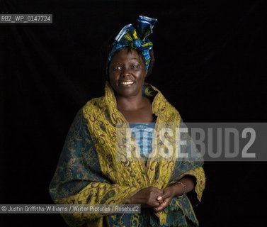 Maathai Wangar, Kenyan Nobel Peace Laureate and founder of the African development Green Belt Movement pictured at the Guardian Hay Festival. ..copyright©Justin Griffiths-Williams/Writer Pictures/Rosebud2