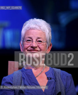 Hay Literary Festival.Childrens author and creator of the Tracy Beaker series, Jacqueline Wilson, speaking at the Hay Festival..©.Rosie Hallam/Writer Pictures/Rosebud2