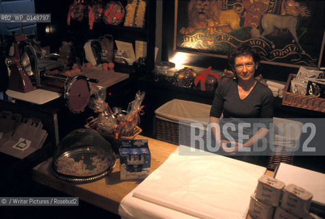 Author, Jeanette Winterson at Verde a food shop whose premises she owns, near Spitalfields Market, East London. Monday January 10 2005. Photographer: Rogan Macdonald +44 7939 232 602 rogan_m@blueyonder.co.uk..©/Writer Pictures/Rosebud2