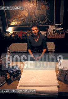 Author, Jeanette Winterson at Verde a food shop whose premises she owns, near Spitalfields Market, East London. Monday January 10 2005. Photographer: Rogan Macdonald +44 7939 232 602 rogan_m@blueyonder.co.uk..©/Writer Pictures/Rosebud2