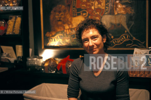 Author, Jeanette Winterson at Verde a food shop whose premises she owns, near Spitalfields Market, East London. Monday January 10 2005. Photographer: Rogan Macdonald +44 7939 232 602 rogan_m@blueyonder.co.uk..©/Writer Pictures/Rosebud2