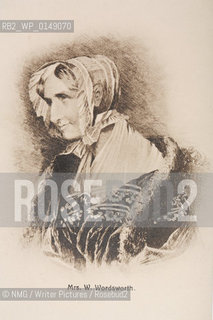 Mrs W Wordworth, wife of William Wordsworth..Copyright©NMG/Writer Pictures/Rosebud2